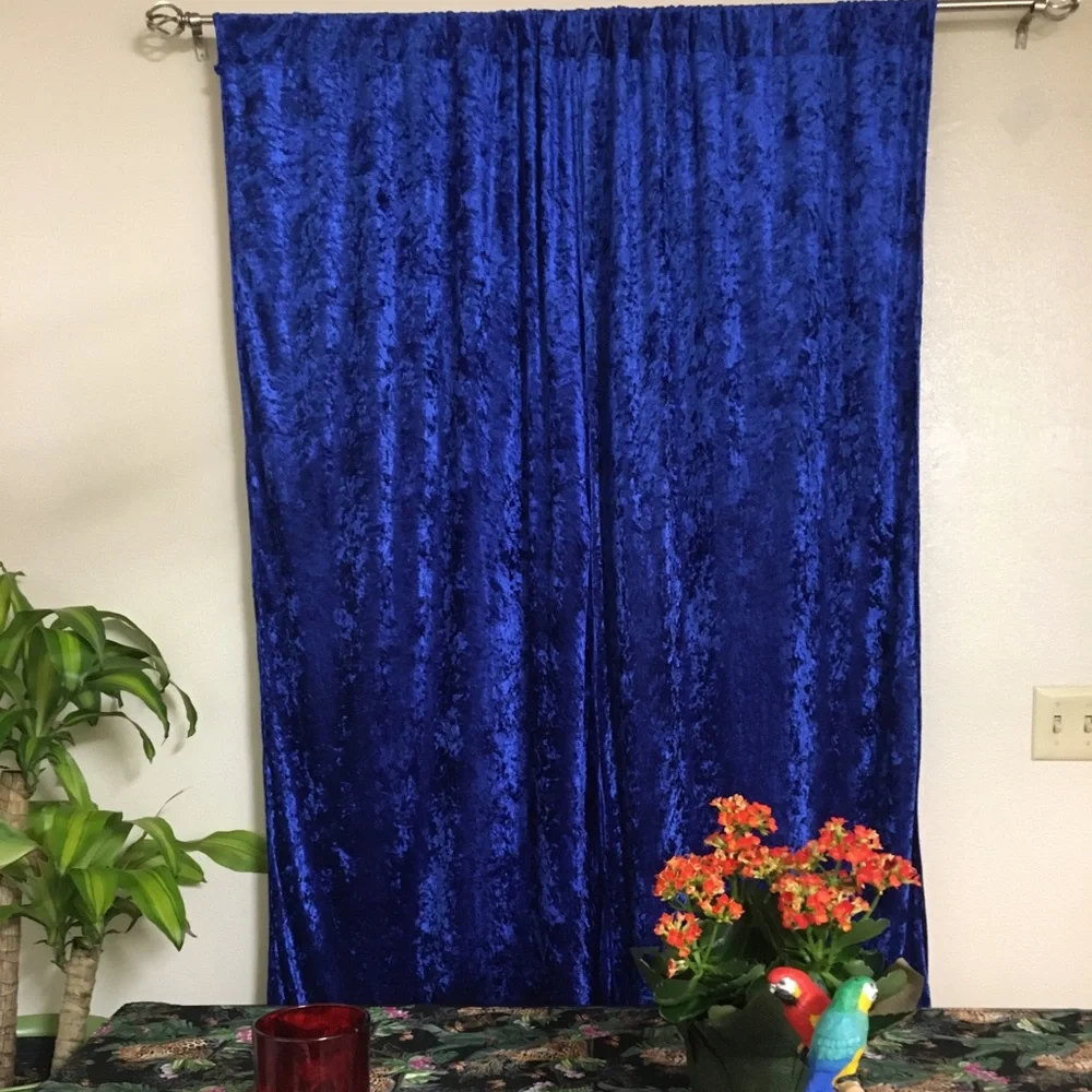 Lisa’s Couture Biz handmade  Royal blue velvet curtains
